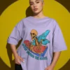 Ravin’ Beyond the Grave Skeleton DJ | Unisex 240 GSM Heavyweight Oversized Tee - Image 11