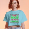 I’m Not Addicted I’m Committed Women’s Crop Top | 180 GSM 100% Cotton Neon Stoner Graphic Tee – TripTribe® - Image 8