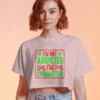 I’m Not Addicted I’m Committed Women’s Crop Top | 180 GSM 100% Cotton Neon Stoner Graphic Tee – TripTribe® - Image 9