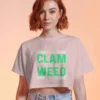 Keep Calm It’s a Weed Cough Women’s Crop Top | 180 GSM 100% Cotton Funny Stoner Graphic Tee – TripTribe® - Image 4