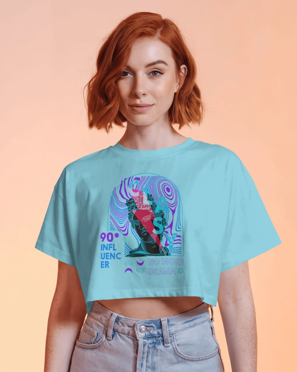 CLASSY No More Drama Women’s Crop Top | 180 GSM 100% Cotton Premium Cropped Graphic Tee – TripTribe® - Image 5
