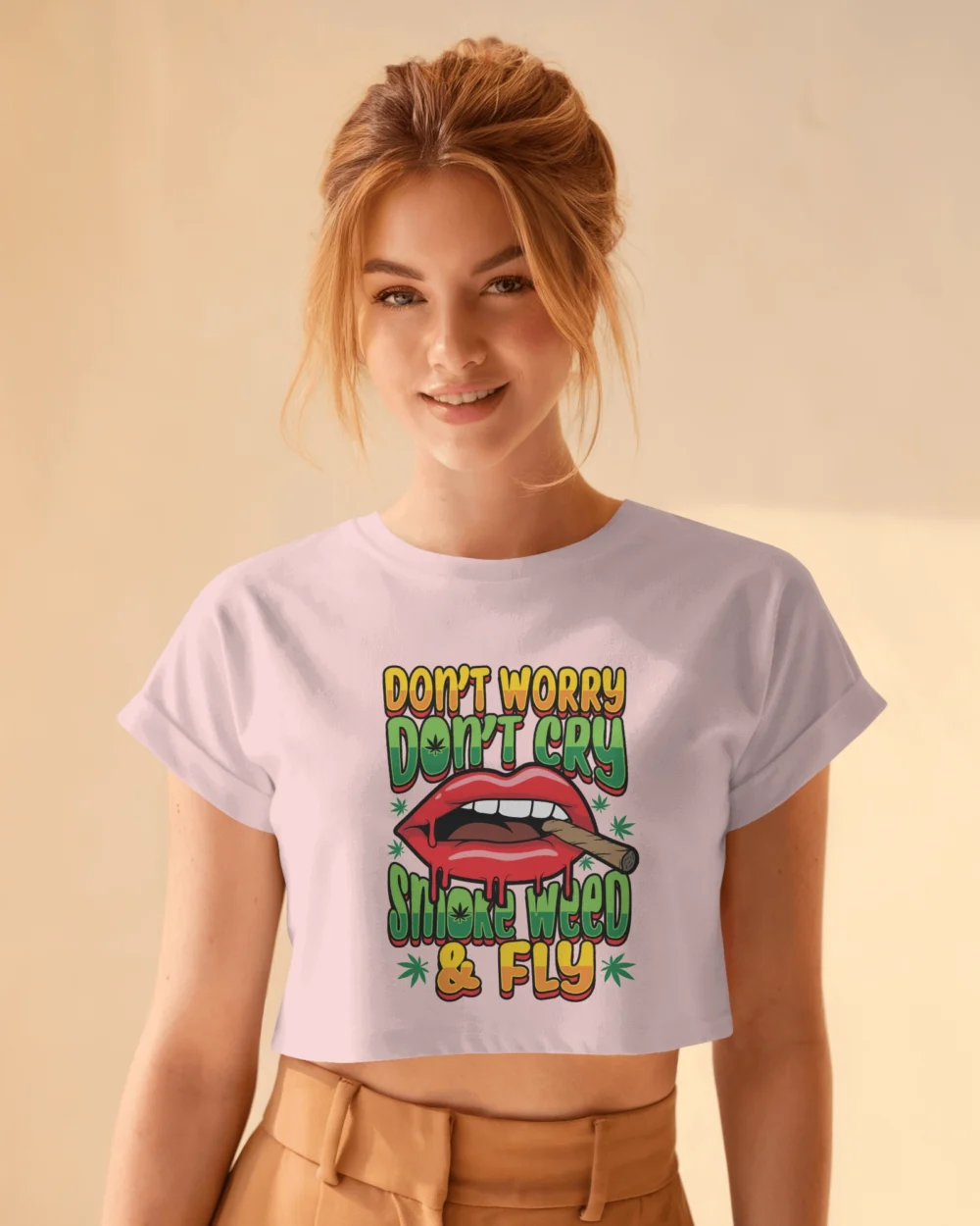 Smoke Weed & Fly CropTop — Women’s Stoner Graphic Crop Top TripTribe® - Image 7
