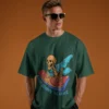 Ravin’ Beyond the Grave Skeleton DJ | Unisex 240 GSM Heavyweight Oversized Tee - Image 7