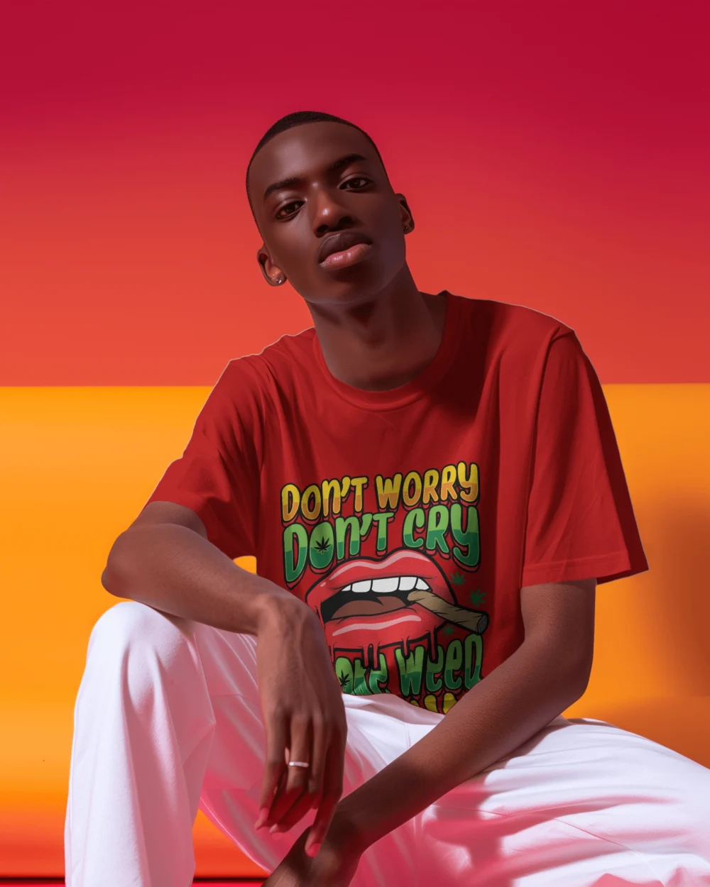 Smoke Weed & Fly 240GSM Unisex Oversized Tee — Heavyweight Cotton, Stoner Graphic Shirt - Image 5