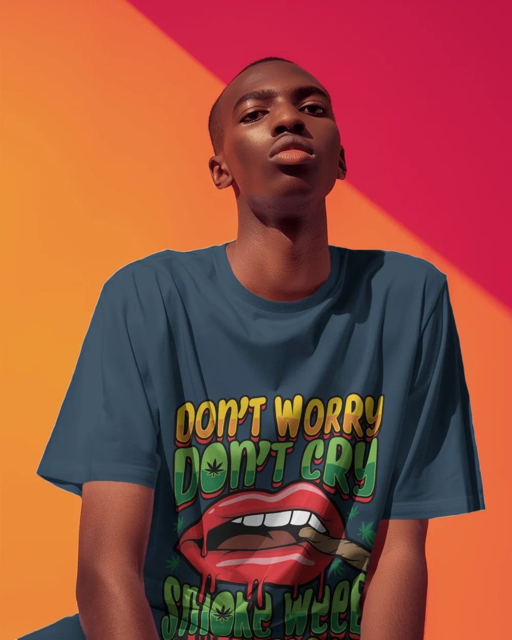 Smoke Weed & Fly 240GSM Unisex Oversized Tee — Heavyweight Cotton, Stoner Graphic Shirt - Image 9