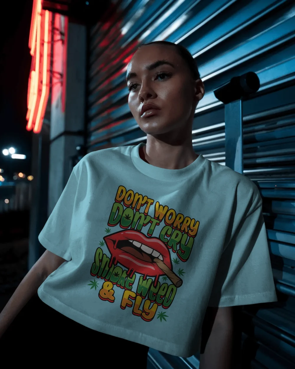 Smoke Weed & Fly CropTop — Women’s Stoner Graphic Crop Top TripTribe® - Image 5