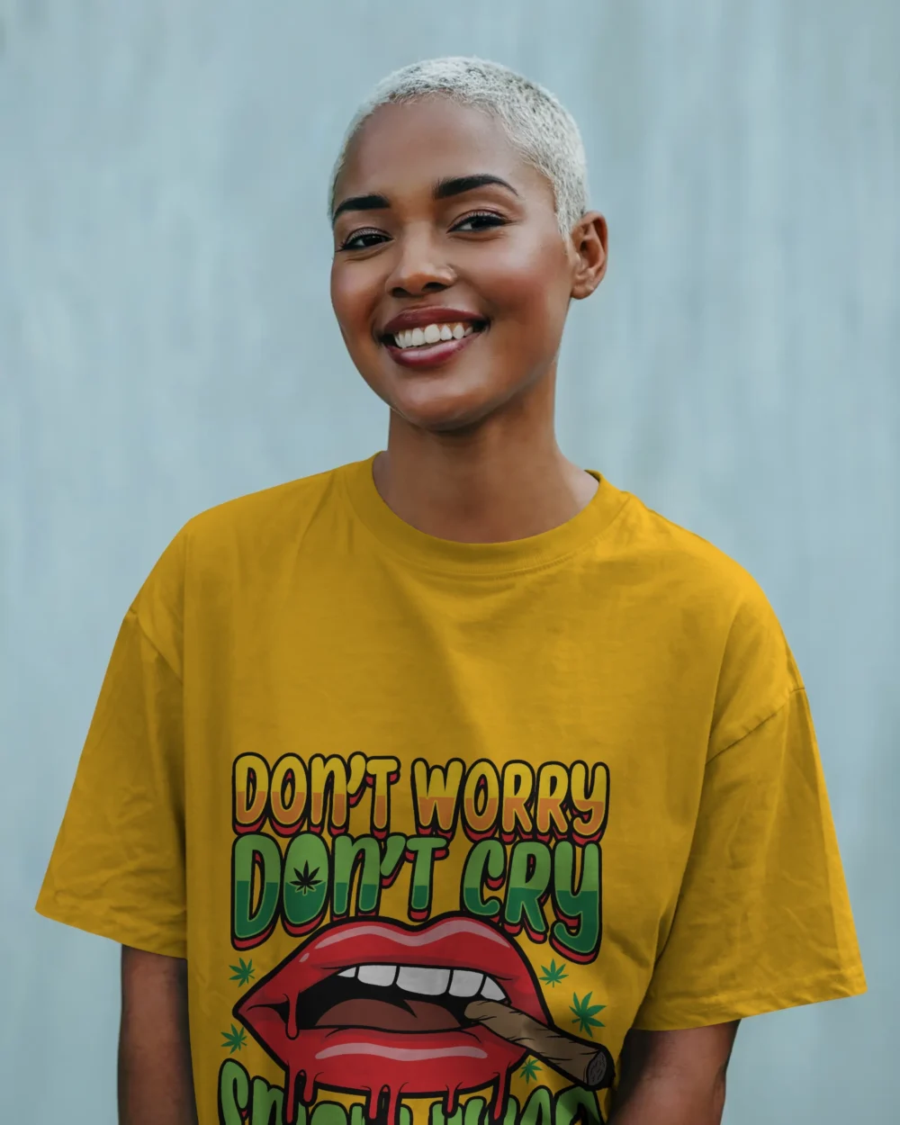 Smoke Weed & Fly 240GSM Unisex Oversized Tee — Heavyweight Cotton, Stoner Graphic Shirt - Image 4