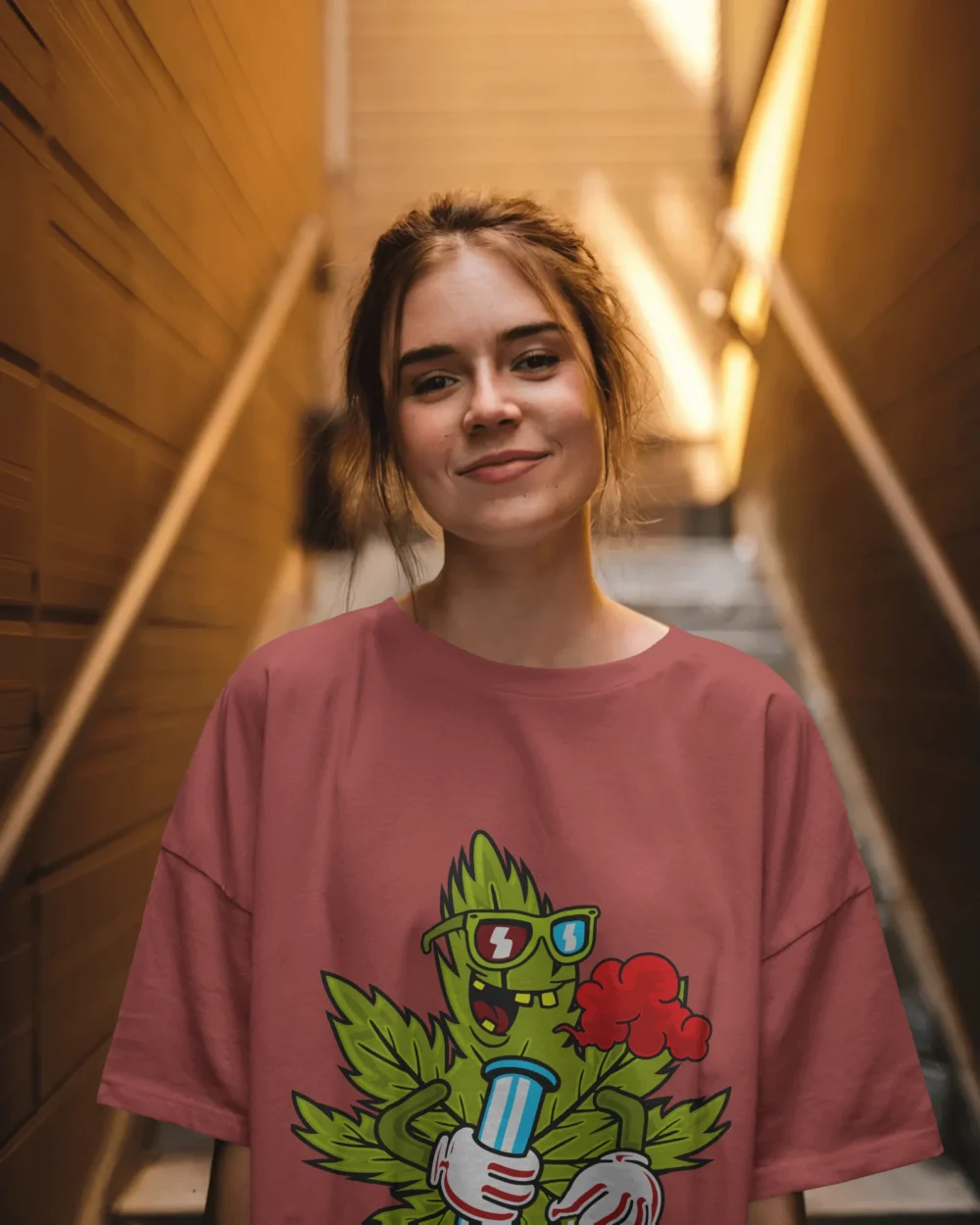ZaZa High Oversized T-Shirt | 240 GSM Cotton Bong Graphic Tee – TripTribe® - Image 13