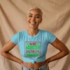 I’m Not Addicted I’m Committed Women’s Crop Top | 180 GSM 100% Cotton Neon Stoner Graphic Tee – TripTribe® - Image 2