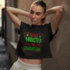 I’m Not Addicted I’m Committed Women’s Crop Top | 180 GSM 100% Cotton Neon Stoner Graphic Tee – TripTribe® - Image 3