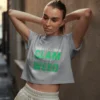 Keep Calm It’s a Weed Cough Women’s Crop Top | 180 GSM 100% Cotton Funny Stoner Graphic Tee – TripTribe® - Image 10