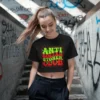 ANTI SOCIAL STONER CLUB Crop Top | 180 GSM | Chill Vibes Tee - Image 2